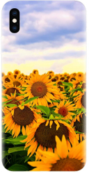 Husa din silicon compatibila cu Apple iPhone XS Max - model Sunflowers 
