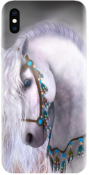 Husa din silicon compatibila cu Apple iPhone XS Max - model White Horse 
