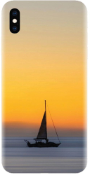 Husa din silicon compatibila cu Apple iPhone XS Max - model Wind Sail Boat Ocean Sunset 
