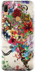 Husa din silicon compatibila cu Huawei Y6s - model Abstract Flowers 