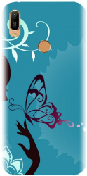 Husa din silicon compatibila cu Huawei Y6s - model Blue Butterfly 