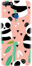 Husa din silicon compatibila cu Huawei Y7 2018 - model Baby panda 001 