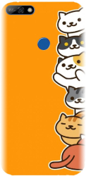Husa din silicon compatibila cu Huawei Y7 2018 - model Cat Tower 