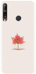 Husa din silicon compatibila cu Huawei Y7p - model Autumn Tree Leaf 