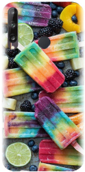 Husa din silicon compatibila cu Huawei Y7p - model Colorful Ice Cream 