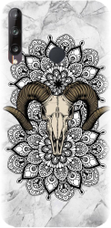 Husa din silicon compatibila cu Huawei Y7p - model Tatoo Art Goat 