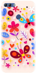 Husa din silicon compatibila cu Huawei Y9 2018 - model Butterfly 002 