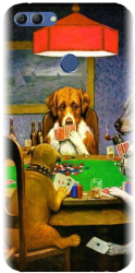 Husa din silicon compatibila cu Huawei Y9 2018 - model Dogs Playing Poker 