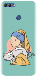 Husa din silicon compatibila cu Huawei Y9 2018 - model Girl With A Pearl Earring 