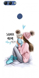 Husa din silicon compatibila cu Huawei Y9 2018 - model Super mama 