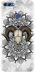 Husa din silicon compatibila cu Huawei Y9 2018 - model Tatoo Art Goat 
