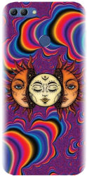 Husa din silicon compatibila cu Huawei Y9 2018 - model Trippy Sun 