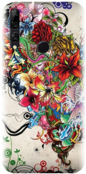 Husa din silicon compatibila cu Huawei Y9 2019 - model Abstract Flowers 