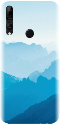 Husa din silicon compatibila cu Huawei Y9 2019 - model Blue Mountain Crests 