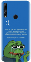 Husa din silicon compatibila cu Huawei Y9 2019 - model Blue Screen 