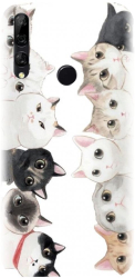 Husa din silicon compatibila cu Huawei Y9 2019 - model Cat Party 