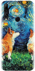 Husa din silicon compatibila cu Huawei Y9 2019 - model Doggy Night 