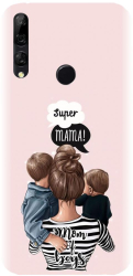 Husa din silicon compatibila cu Huawei Y9 2019 - model Mama de baieti 