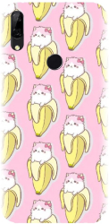 Husa din silicon compatibila cu Huawei Y9 Prime 2019 - model Banana Cats 