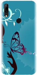 Husa din silicon compatibila cu Huawei Y9 Prime 2019 - model Blue Butterfly 