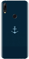 Husa din silicon compatibila cu Huawei Y9 Prime 2019 - model Blue Navy Anchor Illustration 