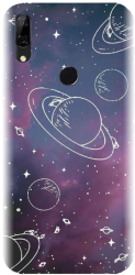Husa din silicon compatibila cu Huawei Y9 Prime 2019 - model Cosmic Drawn Map 