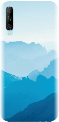 Husa din silicon compatibila cu Huawei Y9s - model Blue Mountain Crests 