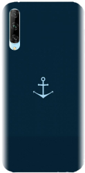 Husa din silicon compatibila cu Huawei Y9s - model Blue Navy Anchor Illustration 