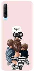 Husa din silicon compatibila cu Huawei Y9s - model Mama de baieti 