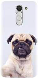 Husa din silicon compatibila cu Lg Bello 2 - model Simple Pug Selfie 