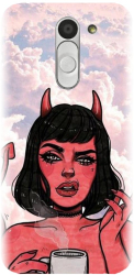 Husa din silicon compatibila cu Lg Bello 2 - model Trippy Evil Mode 