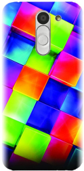 Husa din silicon compatibila cu Lg Bello - model 3D Geometric Colorfull 