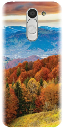 Husa din silicon compatibila cu Lg Bello - model Autumn Mountain Fall Rusty Forest 