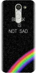 Husa din silicon compatibila cu Lg Bello - model Black Is Not Sad 