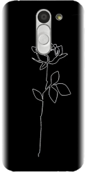 Husa din silicon compatibila cu Lg Bello - model Black Rose 