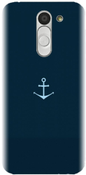 Husa din silicon compatibila cu Lg Bello - model Blue Navy Anchor Illustration