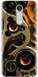 Husa din silicon compatibila cu Lg Bello - model Clock Mechanism 