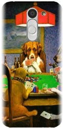 Husa din silicon compatibila cu Lg Bello - model Dogs Playing Poker 