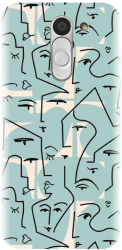 Husa din silicon compatibila cu Lg Bello - model Line Art Pattern 