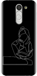 Husa din silicon compatibila cu Lg Bello - model Line Art The Smart One 