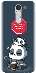 Husa din silicon compatibila cu Lg Bello - model Panda Coffe 