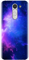 Husa din silicon compatibila cu Lg Bello - model Purple Space Nebula 