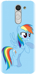 Husa din silicon compatibila cu Lg Bello - model Rainbow dash 