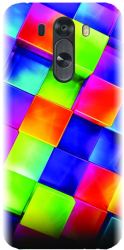 Husa din silicon compatibila cu Lg G3S - model 3D Geometric Colorfull 