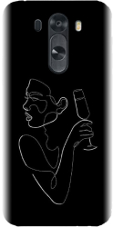 Husa din silicon compatibila cu Lg G3S - model Line Art Champagne 