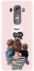 Husa din silicon compatibila cu Lg G4 - model Mama de baieti 