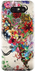 Husa din silicon compatibila cu Lg G5 - model Abstract Flowers 