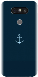 Husa din silicon compatibila cu Lg G5 - model Blue Navy Anchor Illustration 
