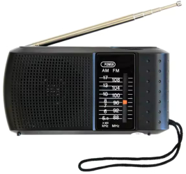 Radio portabil ICF8 FM/AM slot casti LED 