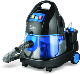 Aspirator profesional Zilan ZLN2013 cu spalare injectie extractie 2200W Functie Air cleaning aspirare uscata si umeda Negru Albastru